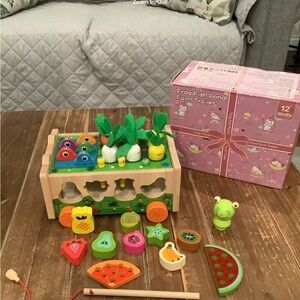 Wooden Farm Animal Shape Sorter Toy